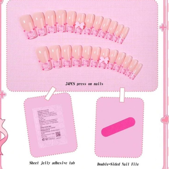 Hello Kitty Sanrio Acrylic Nails - Picture 4 of 5